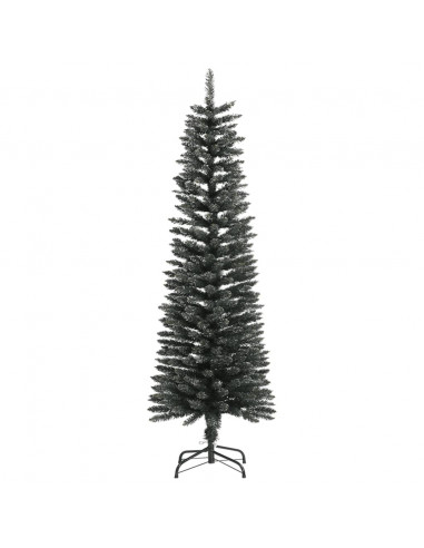 Albero di Natale Artificiale Sottile con Base Verde 150 cm PVC