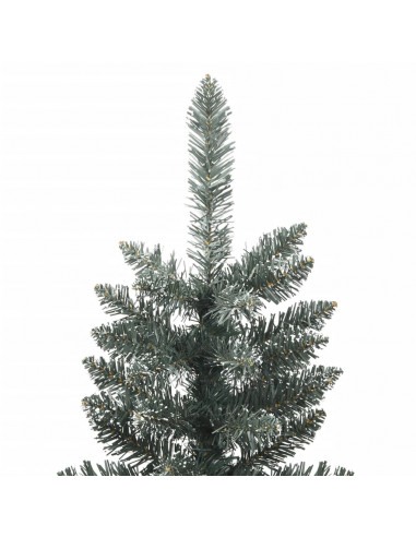 Albero di Natale Artificiale Sottile con Base Verde 150 cm PVC