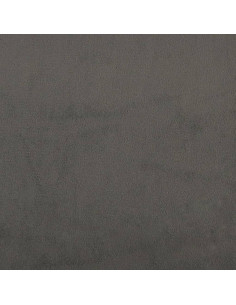 Giroletto con Testiera Grigio Scuro 140x190 cm in Velluto