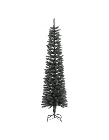 Albero di Natale Artificiale Sottile con Base Verde 180 cm PVC