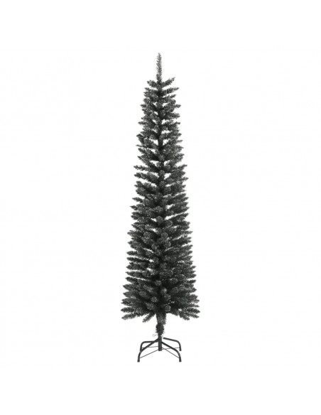 Albero di Natale Artificiale Sottile con Base Verde 180 cm PVC
