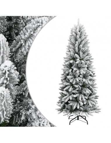 Albero di Natale Artificiale con Neve Floccata 180 cm PVC e PE
