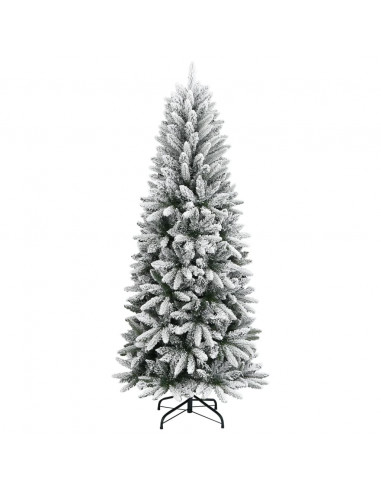 Albero di Natale Artificiale con Neve Floccata 180 cm PVC e PE