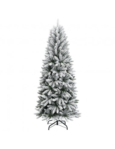 Albero di Natale Artificiale con Neve Floccata 210 cm PVC e PE