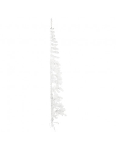 Albero Natale Artificiale Sottile a Metà Supporto Bianco 240 cm