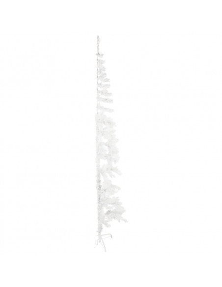 Albero Natale Artificiale Sottile a Metà Supporto Bianco 240 cm