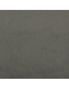 Giroletto con Testiera Grigio Scuro 140x200 cm in Velluto