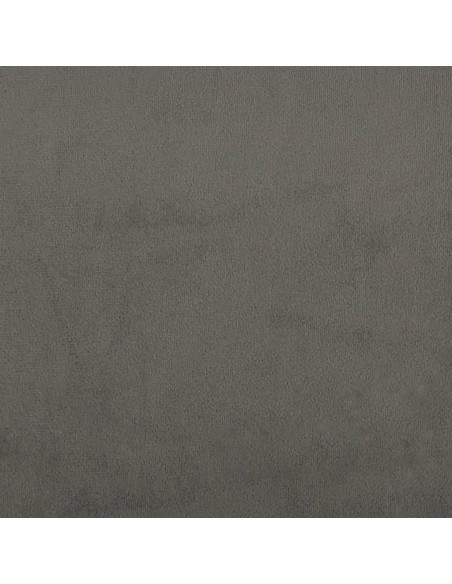 Giroletto con Testiera Grigio Scuro 140x200 cm in Velluto