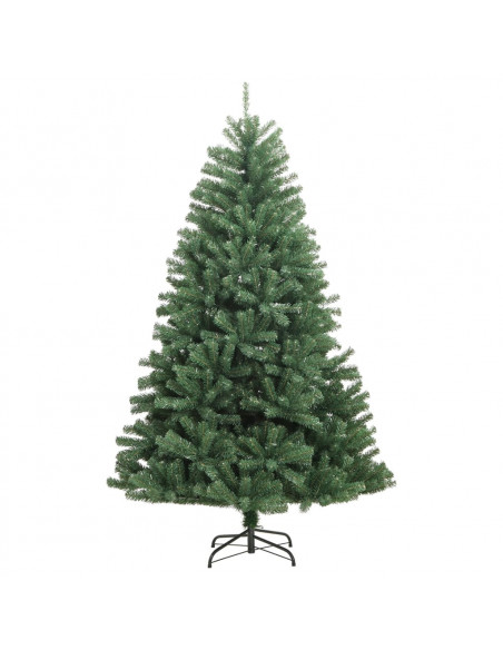Albero di Natale Artificiale Incernierato con Base Verde 180 cm