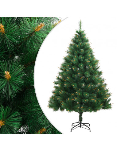 Albero di Natale Artificiale Incernierato con Base 180 cm