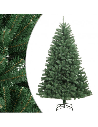 Albero di Natale Artificiale Incernierato con Base Verde 150 cm