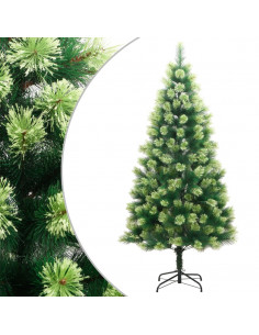 Albero di Natale Artificiale Incernierato con Base 180 cm 2