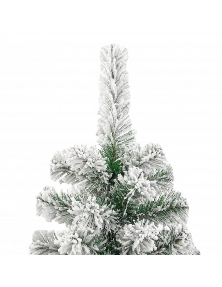 Albero Natale Artificiale Incernierato con Neve Fioccata 240 cm