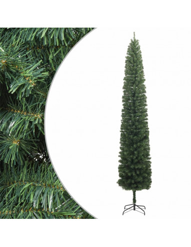 Albero di Natale Sottile con Base 300 cm in PVC