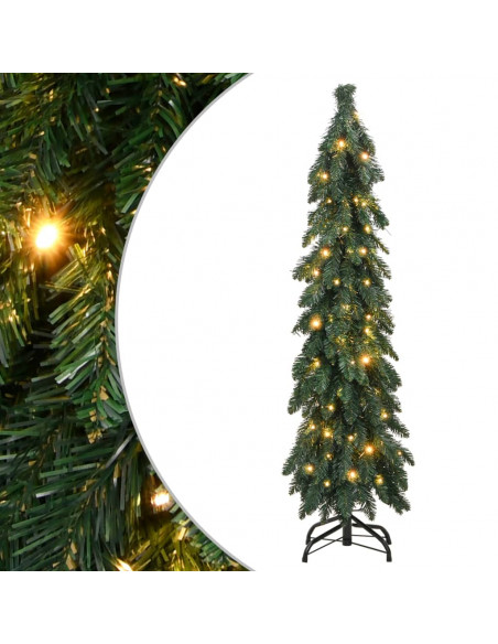 Albero di Natale Artificiale Preilluminato con 80 LED 150 cm