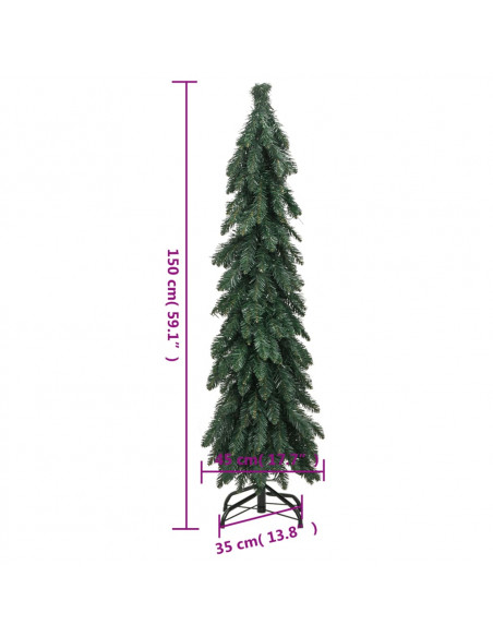 Albero di Natale Artificiale Preilluminato con 80 LED 150 cm