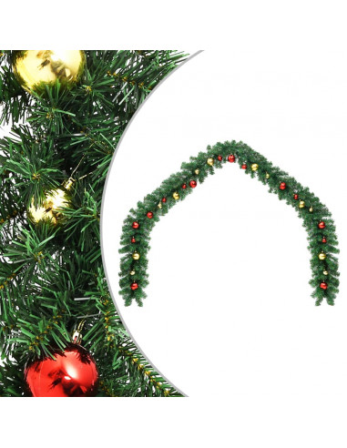 Ghirlanda di Natale Decorata con Palline 10 m