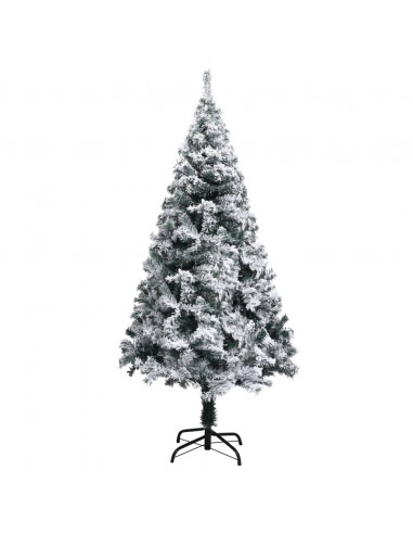 Albero di Natale Artificiale con Neve Fioccata Verde 150 cm PVC