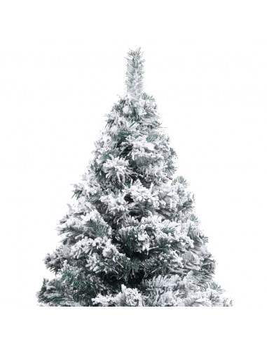 Albero di Natale Artificiale con Neve Fioccata Verde 150 cm PVC