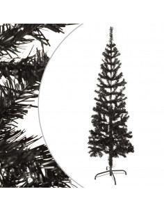 Albero di Natale Sottile Nero 150 cm 2