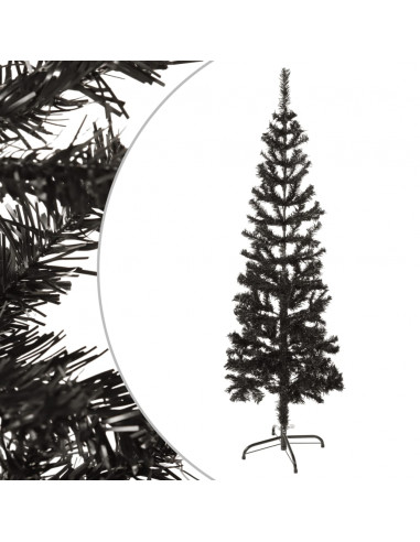 Albero di Natale Sottile Nero 150 cm
