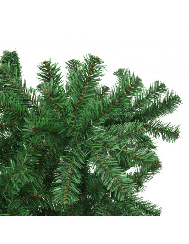 Albero di Natale Capovolto con Supporto Verde 240 cm in PVC