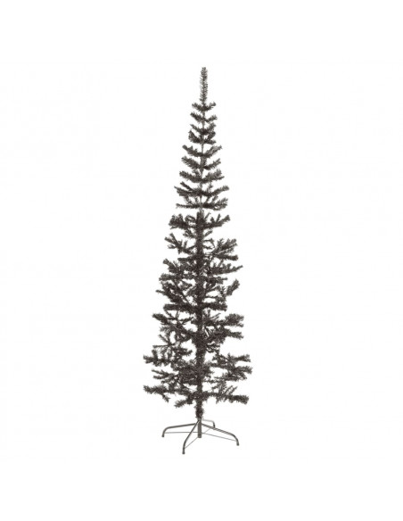 Albero di Natale Sottile Nero 210 cm