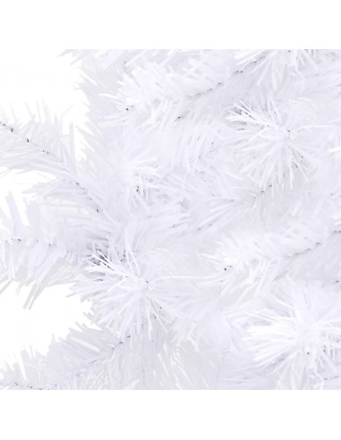 Albero di Natale Artificiale ad Angolo Bianco 180 cm PVC