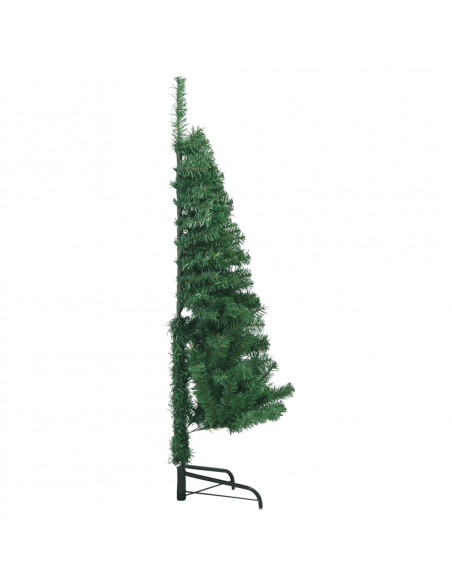 Albero di Natale Artificiale ad Angolo con Supporto Verde 120 cm PVC