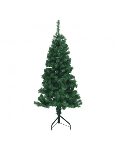 Albero di Natale Artificiale ad Angolo con Supporto Verde 150 cm PVC
