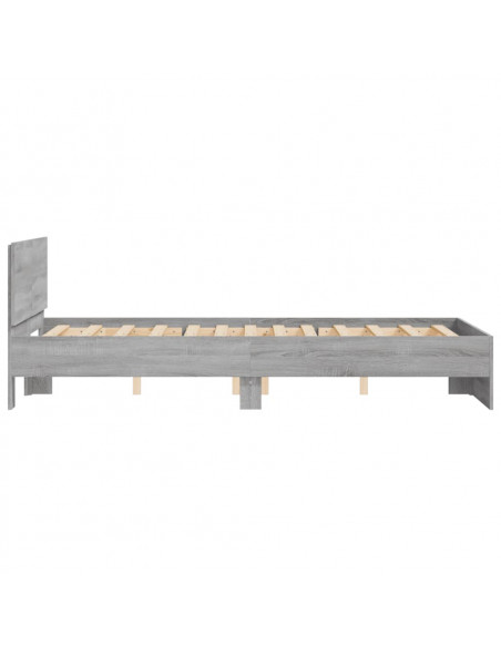 Giroletto con Testiera Grigio Sonoma 135x190 cm