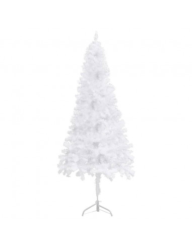 Albero di Natale Artificiale ad Angolo Bianco 210 cm PVC