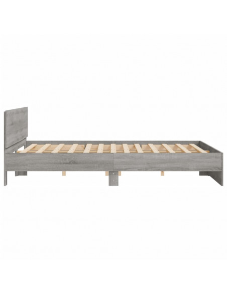 Giroletto con Testiera Grigio Sonoma 180x200 cm