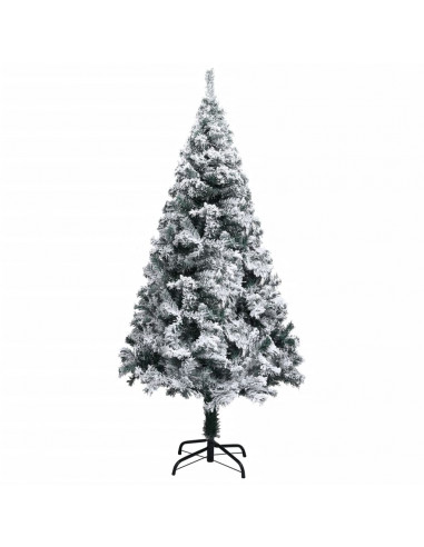 Albero di Natale Artificiale con Neve Fioccata Verde 120 cm PVC