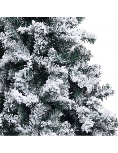 Albero di Natale Artificiale con Neve Fioccata Verde 120 cm PVC