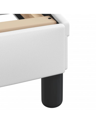 Giroletto con Testiera Bianco 140x200 cm in Similpelle