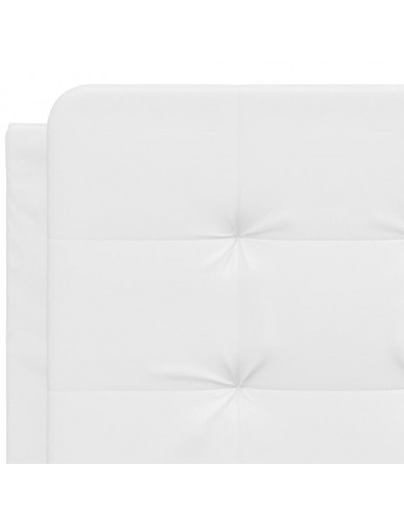 Giroletto con Testiera Bianco 140x200 cm in Similpelle