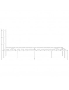 Giroletto con Testiera in Metallo Bianco 120x200 cm