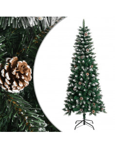 Albero di Natale Artificiale con Base Verde 180 cm PVC 2
