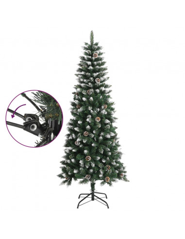 Albero di Natale Artificiale con Base Verde 180 cm PVC
