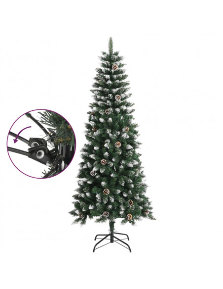 Albero di Natale Artificiale con Base Verde 180 cm PVC
