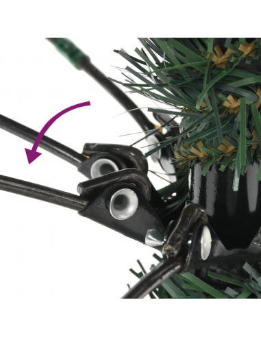 Albero di Natale Artificiale con Base Verde 180 cm PVC