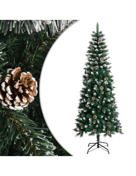 Albero di Natale Artificiale con Base Verde 210 cm PVC