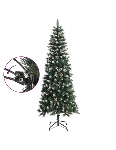Albero di Natale Artificiale con Base Verde 210 cm PVC