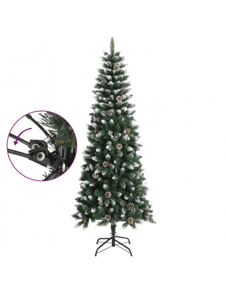Albero di Natale Artificiale con Base Verde 210 cm PVC