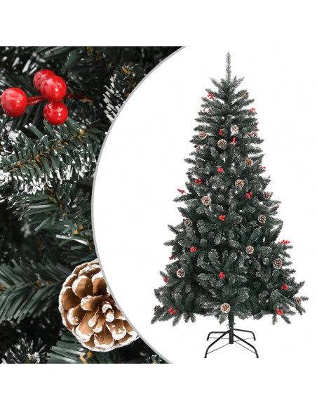 Albero di Natale Artificiale con Base Verde 180 cm PVC