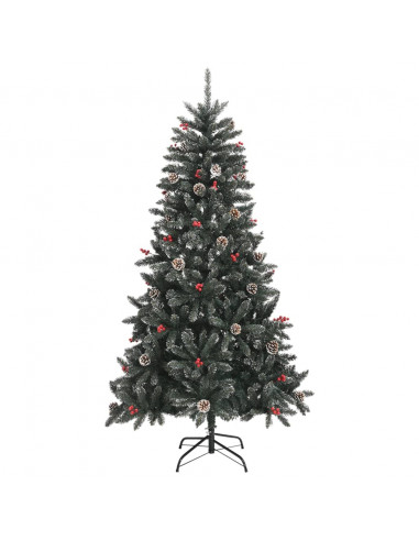 Albero di Natale Artificiale con Base Verde 180 cm PVC