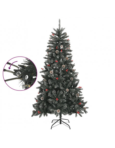 Albero di Natale Artificiale con Base Verde 180 cm PVC