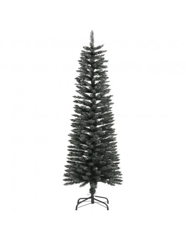 Albero di Natale Artificiale Sottile con Base Verde 120 cm PVC