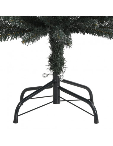 Albero di Natale Artificiale Sottile con Base Verde 120 cm PVC